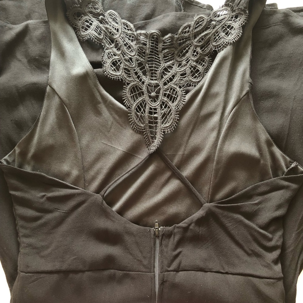 Adam Levine Mini Black Dress Size L Flowy A-Line Flare Whimsigoth Feminine - Picture 8 of 14